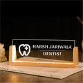 Desk Name Plate With LED Light - Dentist