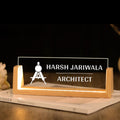 Desk Name Plate With LED Light - Architect