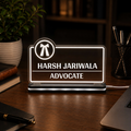 Desk Name Plate With LED Light For Advocate